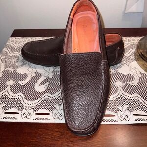 Tommy Bahama Nassau Venetian‎ Leather Loafers Driving Moccasins Brown Size 9D